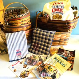 Fun! Longaberger Baskets With Crisco Cookie Celebration Apron, Pamphlets & More (LR)