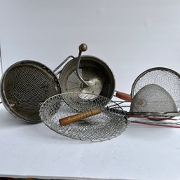 Vintage Kitchen Sieves And Mashers