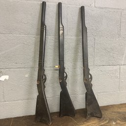 Trio Of Vintage Wooden Toy Guns (BSMT3)