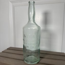 Vintage Bottle - 'For Barber's Bench Use Only' T. Noonan & Sons, Boston Mass (HW)