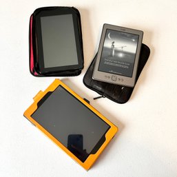 Trio Of KINDLE Reading Tablets With Cases (LR)