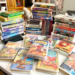 Huge Lot Of Vintage DISNEY VHS Movies, Plus MURDER SHE WROTE Box Set DVDs, & More! (LR)