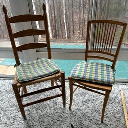 Pair Of Wooden Chairs - See Description (Porch)