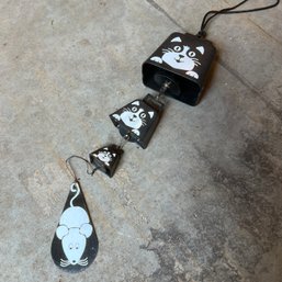 Cute Black Cat And Mouse Chimes