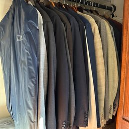 Amazing Lot Of Men's Suits In Great Condition Including Burberry, Ralph Lauren, And More!