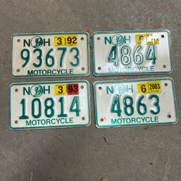 Set Of 4 New Hampshire Motorcycle License Plates