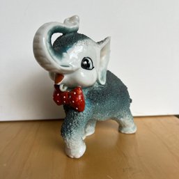 Adorable Vintage Elephant Ceramic Figure (EF)