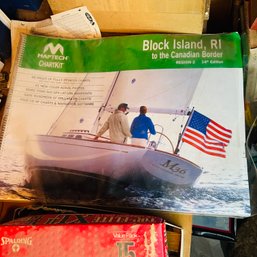 Laminated Nautical Chart Book, Block Island, RI To Canadian Border (Basement)