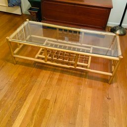 Bamboo And Glass Coffee Table (Bedroom 2)