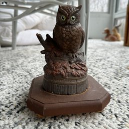 Vintage Music Box Owl Figure (Porch)
