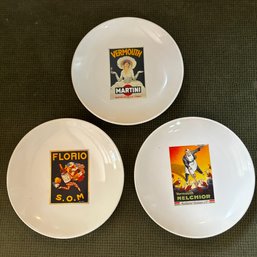 Trio Of Pottery Barn Decorative Plates (KT)