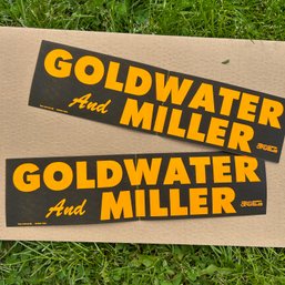 Pair Of GOLDWATER & MILLER Bumper Stickers  (BSMTFRONT)