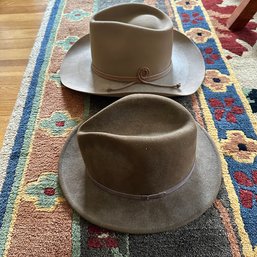 Pair Of Brimmed Hats By Resistol And Eastern Mountain Sports (Dining Room)