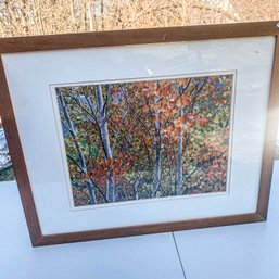 Beautiful Autumn Themed Foliage Wall Art Print From Coldwater Creek  (Garage)