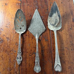 Trio Of Vintage Serving Utensils Including Lenox And Reed & Barton (HW)