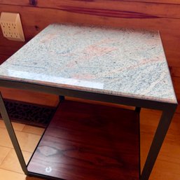 Marble Top End Table (lot 2 Of 2) (LR)