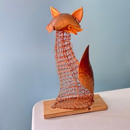 Hammered Copper Fox Figure (BR)