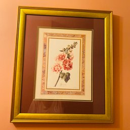 Gold Framed & Matted PF LeGrand Rose Wall Art (Bathroom)