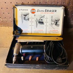 Vintage Dremel Electric Eraser Drafting Tool With Accessories In Case (Basement Workshop)
