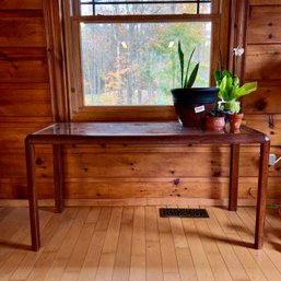 Gorgeous Vintage Glass Top Console Table, 41' Long (LR)