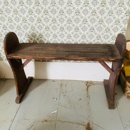 Small Wooden Decorative Bench (Upstairs Bedroom)