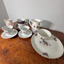 Assorted Vintage Cups, Saucers, And Pitchers, Including Walbrzych, Royal Victoria, & More (HW)