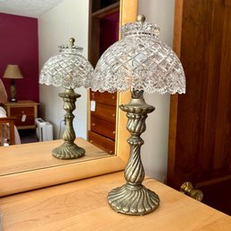 Stunning Cut Crystal Vintage Table Lamp (MB)