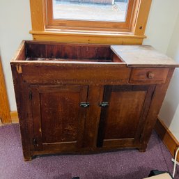 Older Vintage Wood Dry Sink (entry)