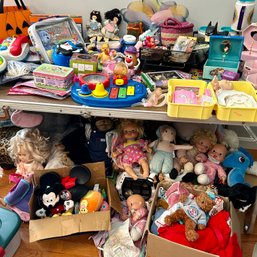 Massive Lot Of Children's Toys, Vintage Collectibles, Stuffed Animals, Etc (LR)