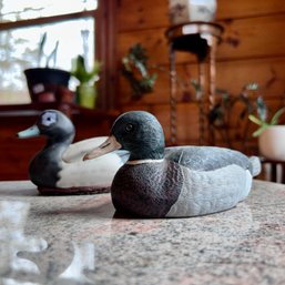 Pair Of Wooden Decorative Loons (LR)