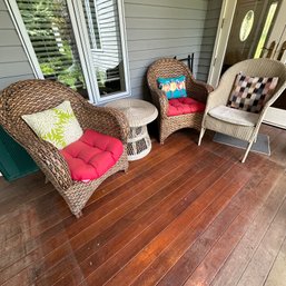 Trio Of Outdoor Chairs And Side Table (Porch)