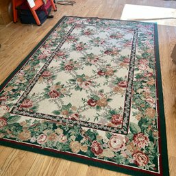 Vintage Floral Area Rug - See Notes (BSMT)