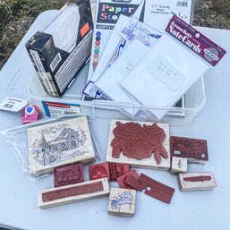 Box Of Crafty Things - Rubber Stamps, Paper & Envelopes (Garage)