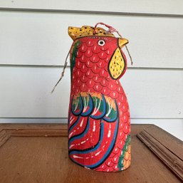 Hand Painted Wooden Chicken Bell (Porch)