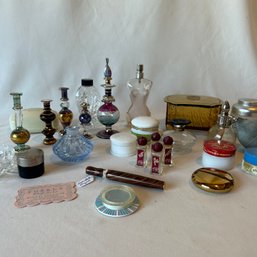 Giant Mixed Lot Of Vintage Perfume Bottles, Etc (NK)