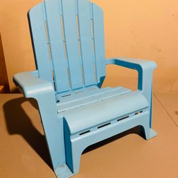 Adorable Child's Light Blue Adirondack Chair (BSMT Back Right)