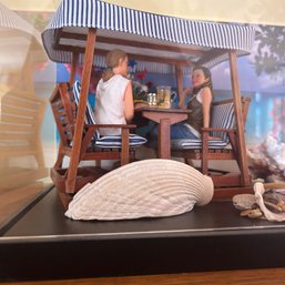 Hand Made DIORAMA In Acrylic Box: Beach Side Chat