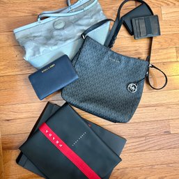 Misc Designer Purse Lot, Inc PRADA Tablet Pouch, MICHAEL KORS Bag & Wallet, COACH Purse (LR)