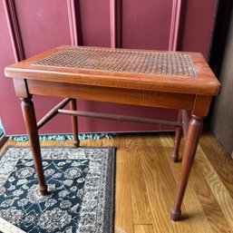 Vintage Cane Top Small Bench (LR)