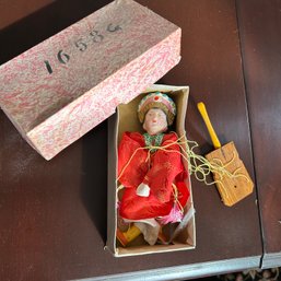 Vintage Japanese Marionette Puppet, 6' (dining Room)