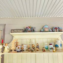 Country Decor And Vintage Hummel Figures (porch)