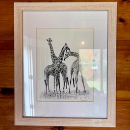 Safari Art Lot, Artist Signed Art Lot, Giraffe, Elephant, Zebra (Porch)