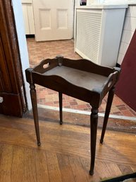 Small Vintage Wooden Handmade Plant Stand, Side Table (Dining Room)