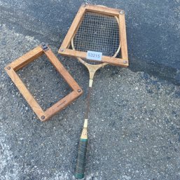 Vintage Tennis / Badminton Track With 2 Wood Frames (Garage)