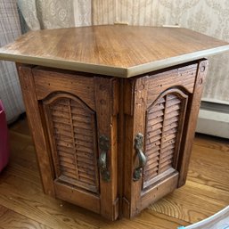 Vintage Side Table With Cabinet (LR)