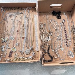 Costume Jewelry Necklaces With Birds, Cats, Butterflies & More (BR)