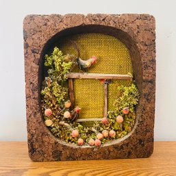 Cute Nature Craft Cork Framed Nature Art - 1 Loose Piece As Shown (LR)