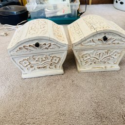 Pair Of Wooden Boxes (Living Room)