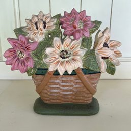 Longaberger Basket Of Flowers Door Stop (porch)