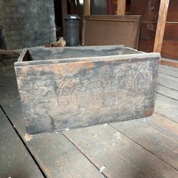 Vintage, Possibly Antique Wooden 'Import Crate' From England, Crosse & Blackwell, Purveyor To The King (attic)